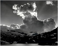 1934 1990s Ansel Adams Evening cloud Ellery Lake Sierra Nevada Large Art Photo