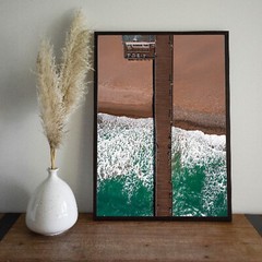Ventura Pier California Wall Art Photo Print, Aerial Pier Photography Ventura CA