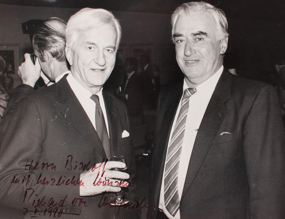 Richard von Weizsäcker Federal President Original Photo with Dedication 16.5 X 21.5 cm