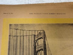 Golden Gate Bridge San Francisco California 1933 1936 L.A Times Art/Press Photo