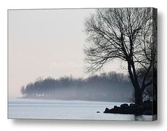 Evening Mist ~ 30×20 Ready to Hang CANVAS WRAP ~ Seascape ~ LARGE WALL ART