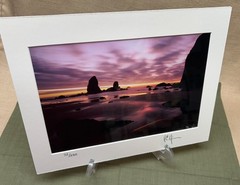 Signed Photography 11 x 14 Matted Unframed, Brilliant Full Color Seashore
