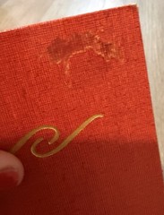 Mid‑Century Red Scrap Book • Gold Embossed Cover • Blank Beige Pages