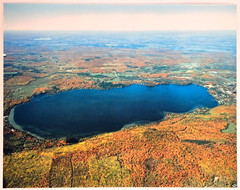 Metonga Lake, Crandon, Forest Co., Wisc. Overhead Aerial Photo. Frame Optional