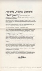 1972 PHOTOGRAPHERS Peter Pollack signed ELISOFON Newman HALSMAN Heyman LECHNER