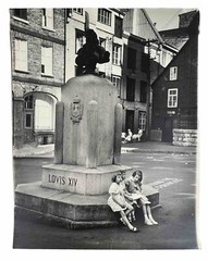 Vintage Large Black And White Photograph Photography Print Louis XIV Statue 14”