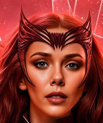 Sexy Scarlet Witch Wanda Maximoff Portal Metal Sign Wall Art 14″ x 11″