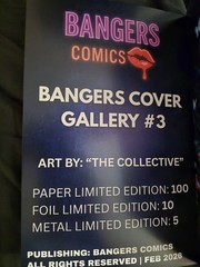Bangers Comics #3 Full Naughty SavageRogue Cosplay Virgin Variant Ltd 100
