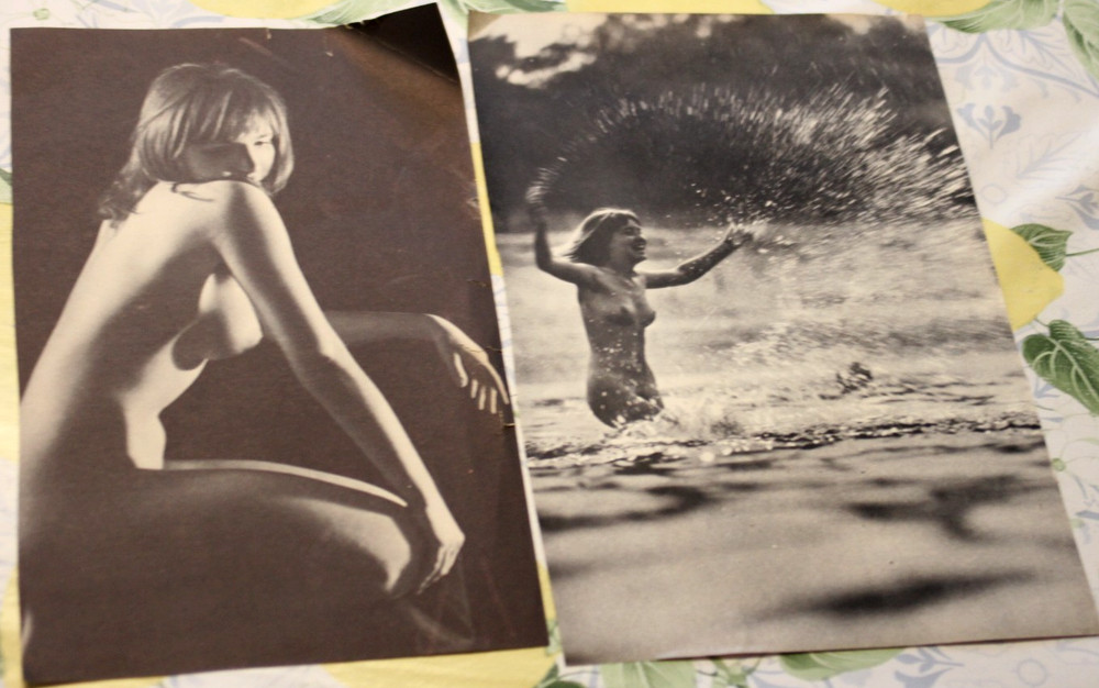 Photo GDR 2x paper nude woman girl the magazine 1966 print magazine AM