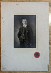 Foto Porträt Junger Mann Kind J. Stegmann ca. 1910 Rheinau Linx Freistett