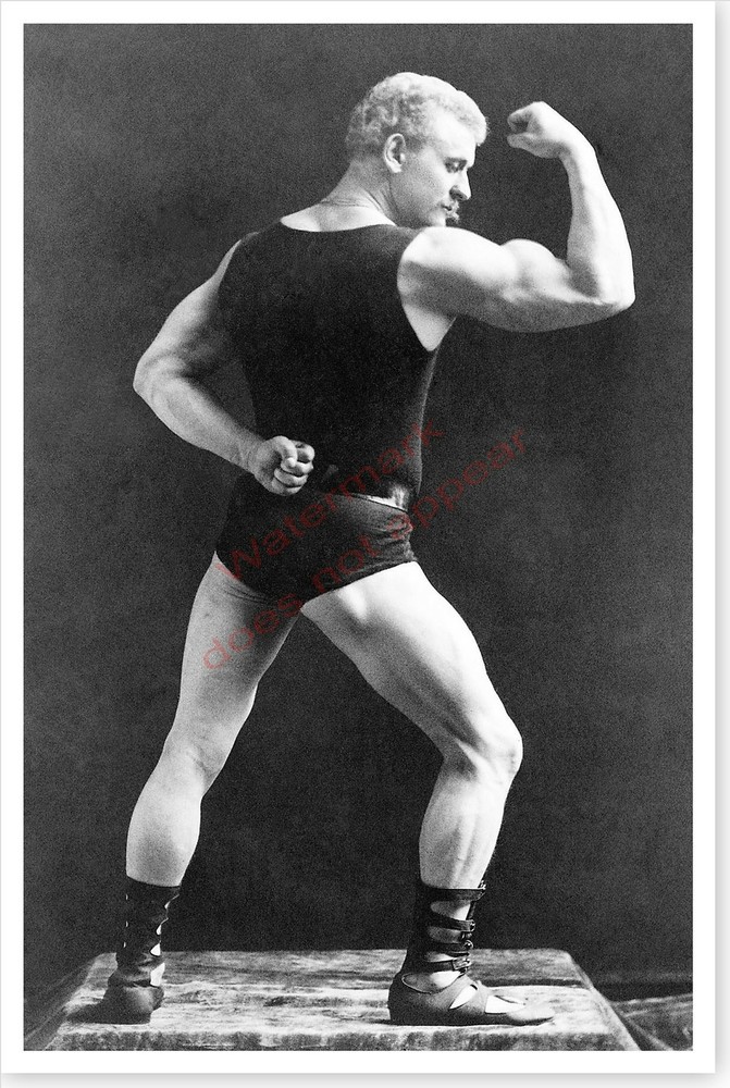 Bodybuilder Eugene Sandow Beefcake Silver Halide Photo