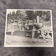 Richardson Brothers Locomotive 1882 Train Photograph 8×10 B&W Framed Truckee
