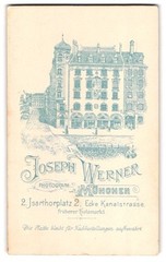 Photograph Joseph Werner, Munich, Isarthorplatz 2, view Munich, studio spa