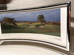 Carnoustie Hole 13 Par 3 Photographed And Signed By Pat Drickey 4”x10” Framed