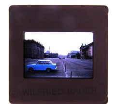 Wilfried Bauer Berlin TV Tower Trabbi unter den Linden 1982 GDR Colour Slide