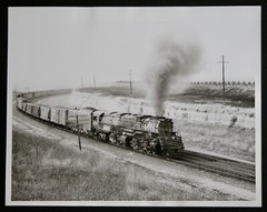 UNION PACIFIC Engine X3986 Locomotive 8×10 Photograph Vtg 50s Railway Railroad
