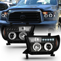 – for 2007-2013 Toyota Tundra 08-17 Sequoia LED Halo Ring Black Housing Projecto
