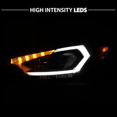 for 2014-2016 Kia Forte W/Led Position Models Projector DRL Light Tube Black Rep