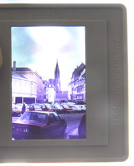 Photo Negative Slide Church Parking Car Auto Car France 1975 Vintage AW