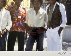 THE JACKSON 5 Hand Signed Photograph by GREGG COBARR Michael Jackson Pop Star