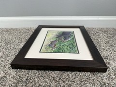 Mother Moose With Calves – Framed Photograph Wall Artwork with Museum Glass