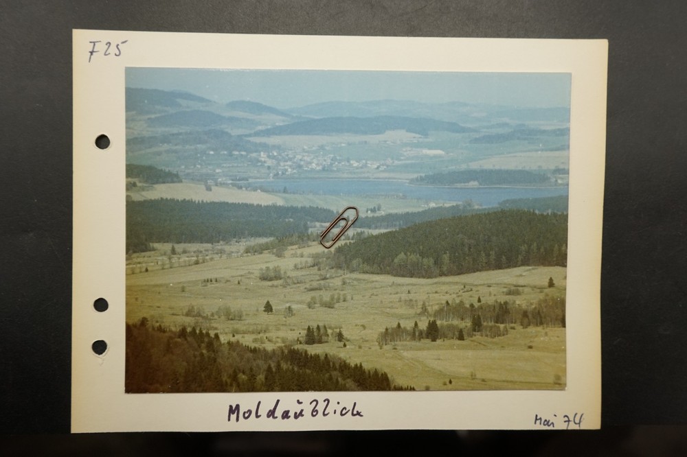 Photo View Klattau Czech Republic Vltava View Landscape Color 1974 Forest Village Picture