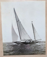 Original NORMAN FORTIER Black & White SAILBOAT PHOTO, Yacht – Signed, SAILING