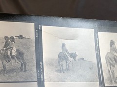 NEWLY FOUND! Hendrickson PHOTO Contact Sheet Proof & Negatives GIRLS RIDE DONKEY