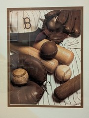 Original Sepia Art Photography Vintage Baseball Bruce Curtis