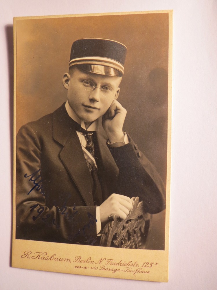 Berlin – 1920 – Alfons Bühl as a student in Couleur – CDV / Studentika