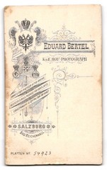 Photography Eduard Bertel, Salzburg, Bad Reichenhall, portrait of a K.u.K. Solda