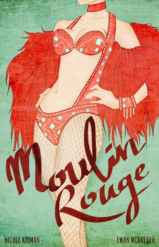BURLESQUE DITA VON TEESE MOULIN ROUGE cm. 31×41 poster