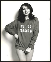 Photograph Smiling Woman Wearing Only One Jumper Large Size 26 x 21cm Nude