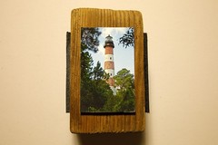 Driftwood Mounted Seascape – East Coast Lighthouses