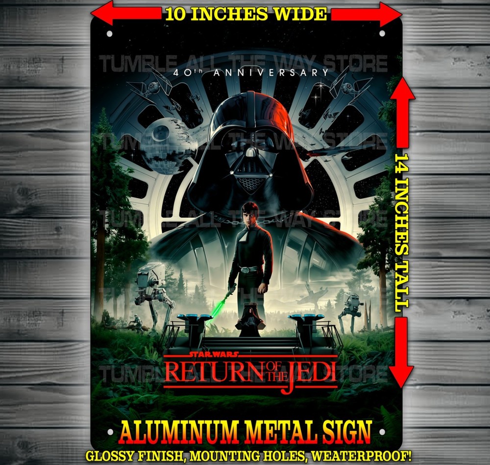 Star Wars Episode 6 Return of the Jedi Movie Metal Sign Wall Art 10″ x 14″