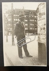 Photo Portrait Man Berlin Advertising Column Advertising Business P Sign Traffic Pictures
