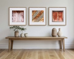 Set of SIX – Wooden Barn Reclaimed Wood Tin Abstract Fine Art Photography Print