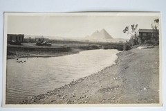 Antique Great Pyramids Egypt Original Photo Velox Paper 3 3/8″ x 5 3/4″