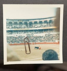 Photo View 1966 Bullfight Arena Color Advertising Advertising Beer Torero Cinzano Old