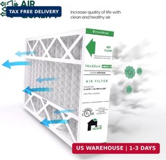 EconoHome 16x25x4 AC Furnace Pleated Air Filter MERV 11 Replacement – Allergen D