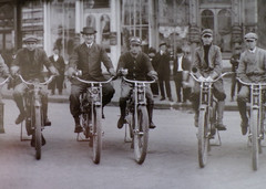 Original Fine Art Modern Reprint of Antique Photograph Motorbikes at Rosenbergs