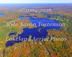Greater Bass Lake, Langlade Co., Summit Lake, Wisc Aerial Photo. Frame Optional.