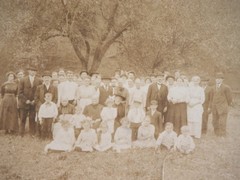 Vtg c.1890s Photograph Country Family Generations Sepia B&W