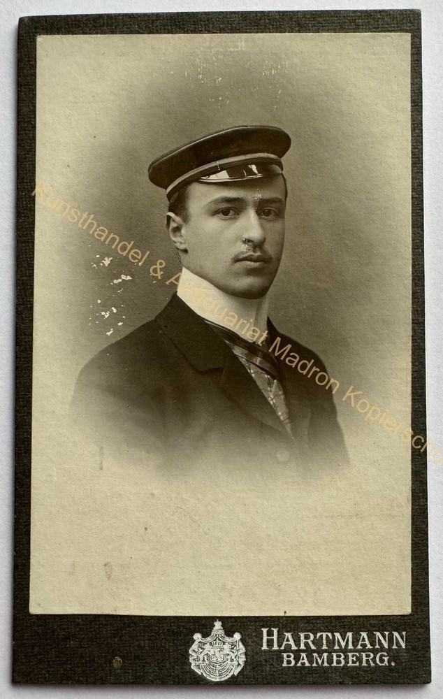 orig. CDV photo photograph picture old Mr. Mann fashion around 1899 Bamberg student