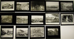 Erzgebirge cities after old engravings Annaberg etc. 14 historical glass pictures