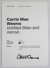 Carrie Mae Weems Kitchen Table Series Untitled Man and Mirror SIGNED 13.78 x 1st
