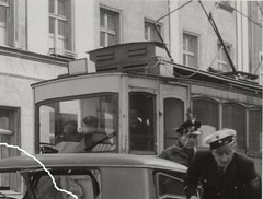 18x12cm old barite photo 1958 Munich accident Ford Taunus 12m + Lloyd 600 station wagon