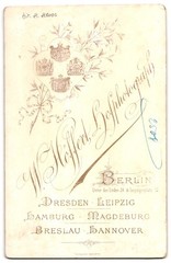 Photograph W. Höffert, Berlin, Unter den Linden 24, portrait of you. H. Hesse in J