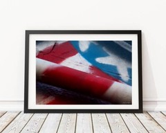 Flag Red White Blue Patriot Abstract Art Design Street Photography