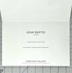Adam Bartos (b. 1953) Art Announcement Card 2007 – Los Angeles – Manhattan Beach